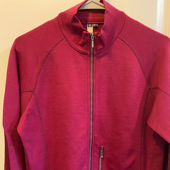Ibex 100% Merino Wool Sweater Jacket Made in US Women's L - Picture 1 of 10